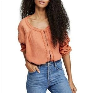 Free People Moving Mountans Button XS